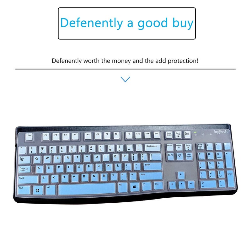 MUBUY-GOL MUBUY Keyboard Cover & Skin Protector for Logitech MK120 - keyboard Protective Skin, US Layout - Image 2